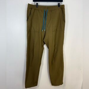 Cotopaxi Olive Joggers with Blue Drawstring